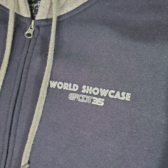 Rare Walt Disney World Epcot 35th Anniversary World Showcase Varsity Zip Jacket - Picture 2 of 4